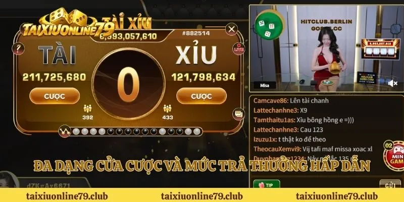 Đa dạng cửa cược và mức trả thưởng hấp dẫn