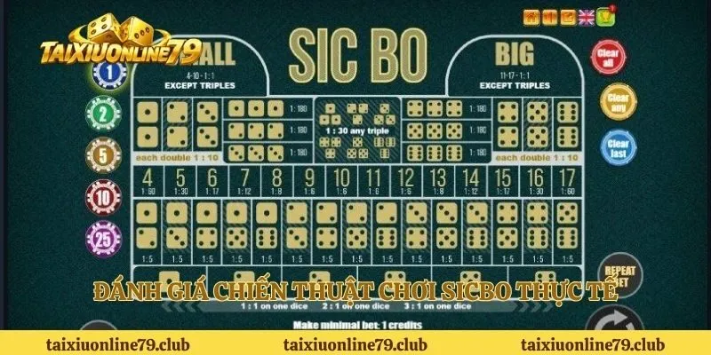 Đánh giá chiến thuật chơi sicbo thực tế