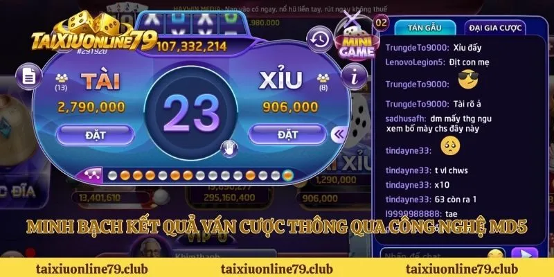 Minh bạch kết quả ván cược thông qua công nghệ MD5