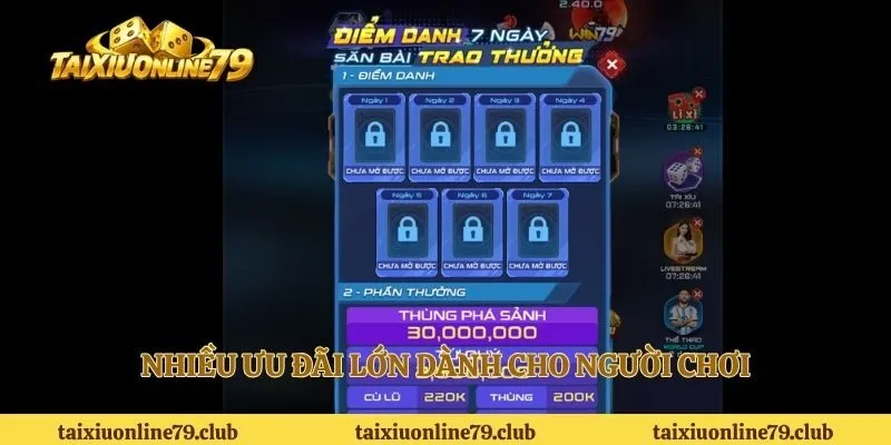 Nhiều ưu đãi lớn dành cho người chơi