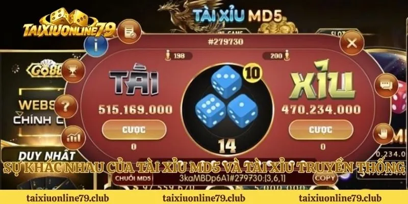 Sự khác nhau của tài xỉu MD5 và tài xỉu truyền thống