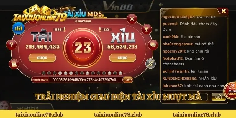 Trải nghiệm giao diện tài xỉu mượt mà