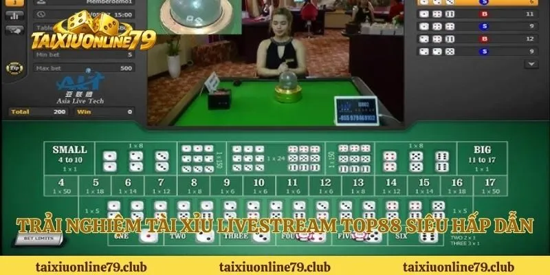 Trải nghiệm tài xỉu livestream Top88 siêu hấp dẫn